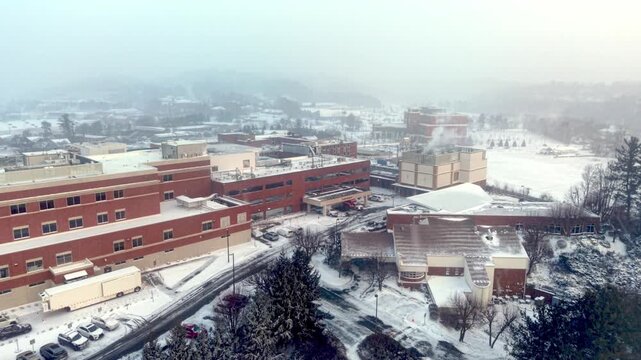 snow at watauga medical center in boone north carolina
