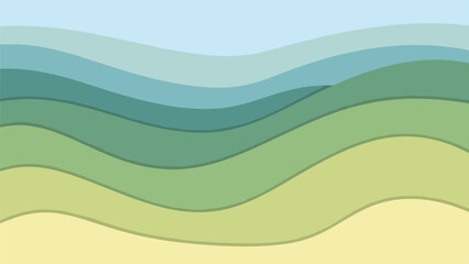 Obraz premium A layered abstract design featuring curving lines and pastel hues