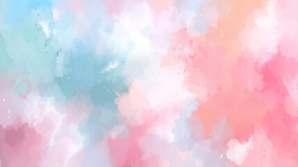 Soft Pastel Colors Blend in Abstract Watercolor Background for Creative Design, Art Projects, and Colorful Graphic Uses