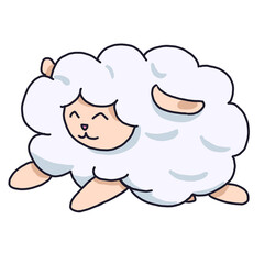 Obraz premium Sheep running