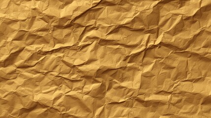 Obraz premium Crumpled and Textured Golden Paper Background for Artistic Designs, Crafts, and Creative Projects in Various Applications