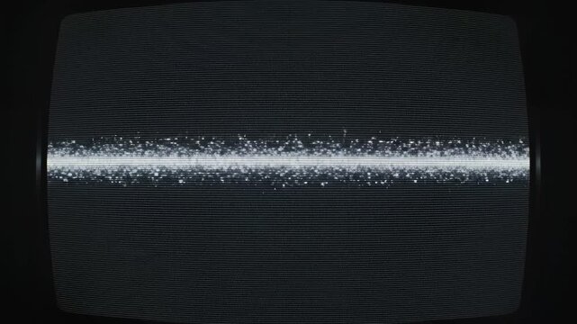 Static on a dark screen