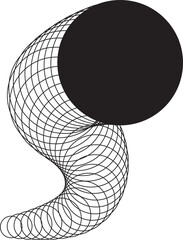 Digital motion stripe line round circle design