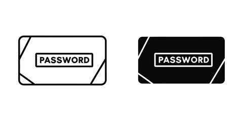 Password Card Icon Security Access Credential Digital Entry