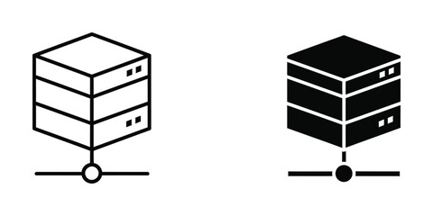 Server Rack Network Icon Data Center Technology Concept © Kalam