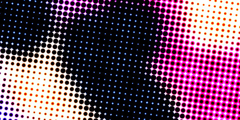 Fototapeta premium Vibrant colorful halftone pattern with dynamic dots and stars