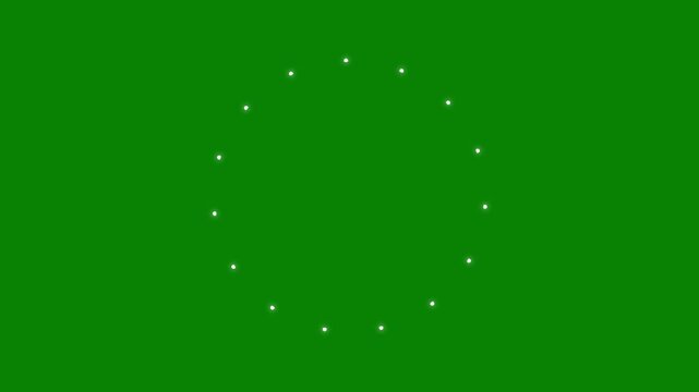 animated explosion fireworks on the night sky 4k for birthday, shiny glowing line burst, firework cartoon style circle burst animation with white line, flat, vector explosions  effects on green.4k