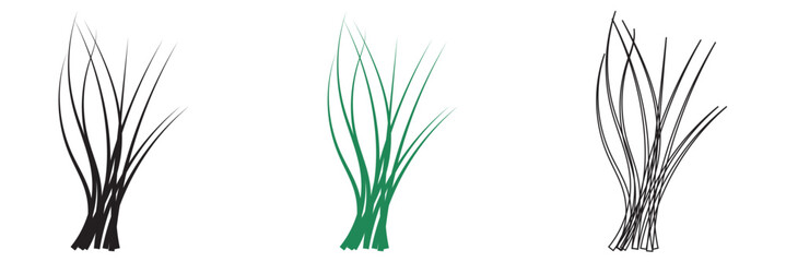  Wild Herb Silhouettes Vector Set Isolated. Collection of  wild herb silhouettes in flat vector style, isolated on white background for eco design and natural themes.