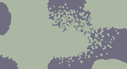 White flowers on dark purple shapes. © MULUNG DOLLAR