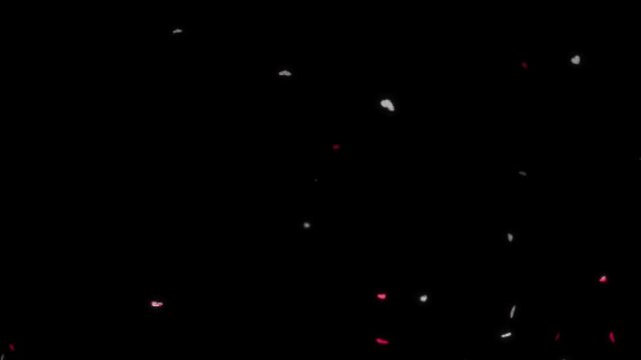 Romantic Love Symbol Confetti Shower with Soft Glowing Lights Perfect Valentine Wedding Anniversary Celebration Background Animation