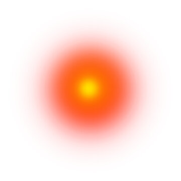Red and Yellow Gradient Radial Blur Circle Vector isolated on Transparent Background