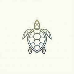 Obraz premium Geometric Turtle Design - Abstract Art
