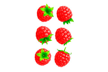 strawberries isolated on white background