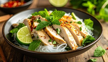 Vietnamesischer H&auml;hnchensalat mit Minze
