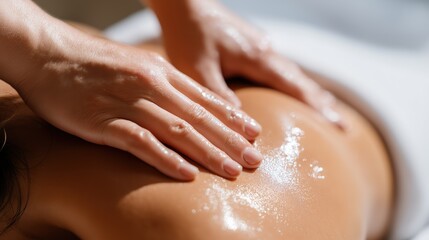 Generative AI, Skincare concept and healthy skin texture on blue background