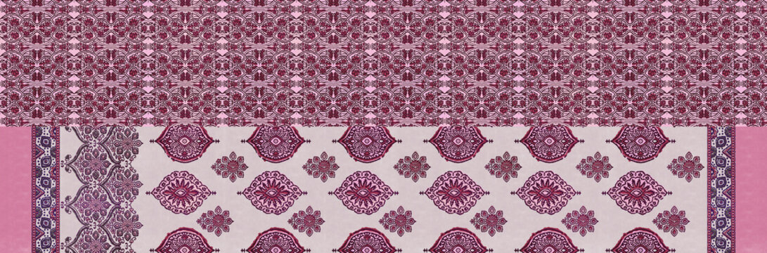 ajrak allover dupatta concept design for creating saree and dupatta ETC