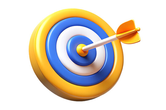 A colorful target with a bullseye indicating precision and accuracy in practice or competition.
