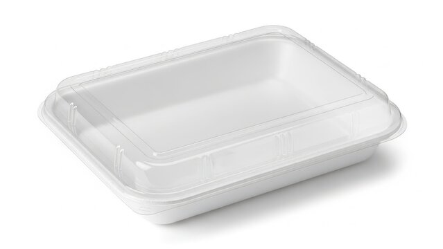 Clear plastic rectangular food container ideal for meal prep and storage solutions
