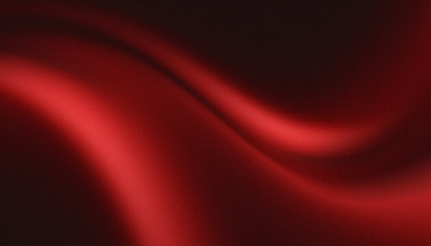 red background with beautiful curves like fabric with subtle noise