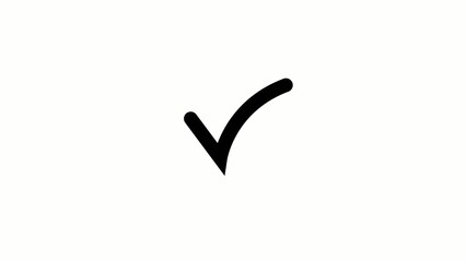 Black checkmark on white background tick mark © mst
