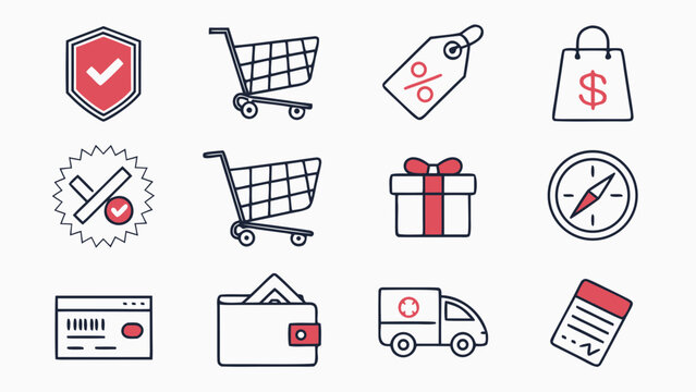  E-commerce aur Business Operations Icons Collection