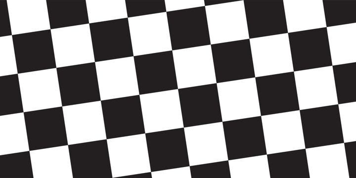 Black and white chess pattern. Checkerboard seamless vector illustration. Abstract checkered checkerboard for game. Grid geometric square shape. Race flag.