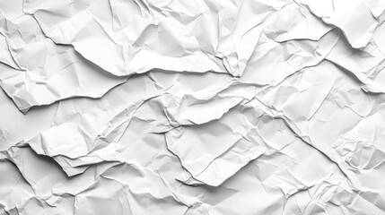 Fototapeta premium Crumpled white paper texture background (2)