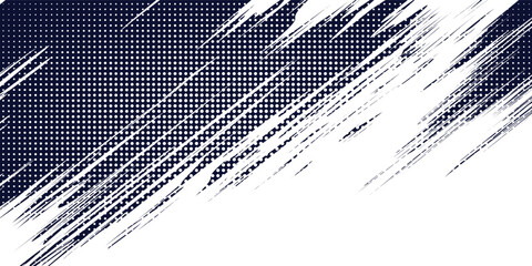 Dots halftone white \u0026 blue color pattern gradient grunge texture background. Dots pop art comics sport style vector illustration © fais