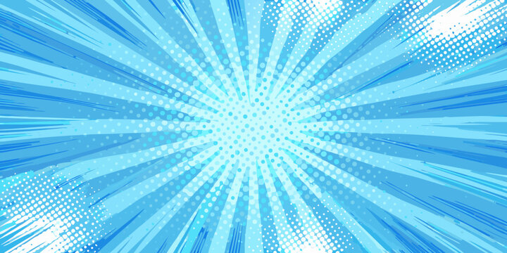 Dynamic comic book explosion background with radial burst effect