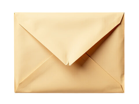 A single open envelope sitting on a clean white background
