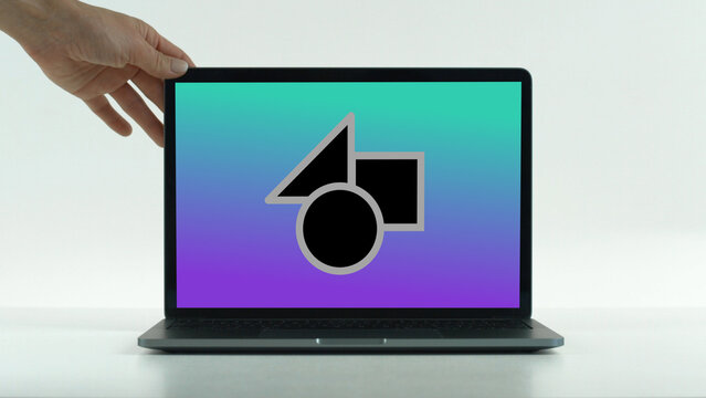 Laptop 1 Open &ndash; Modern Notebook Screen Presentation, Animated Desktop Display, Website and App UI UX Interface Showcase, Professional Digital Device Template