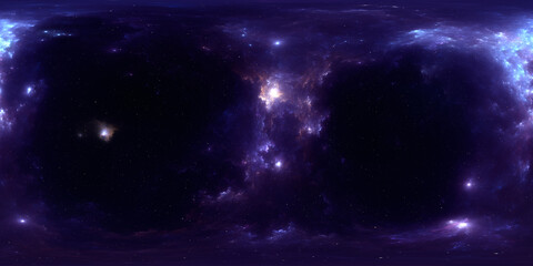 Fototapeta premium 360 degree full sphere panoramic space background, galactic disc in the distant universe. It was not partly or fully created with generative AI
