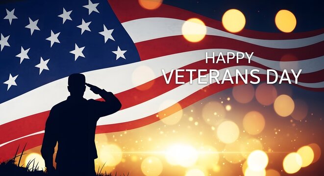 Honoring our heroes: a salute to veterans on veterans day with the american flag.