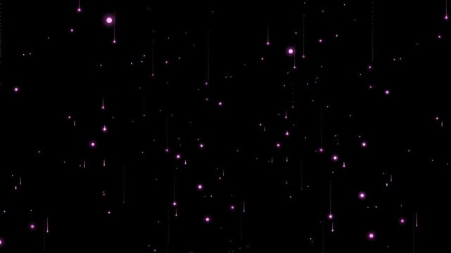 きらめく星の光の粒子の雨 Twinkling Star Light Particle Effects Falling Like Rain Pink