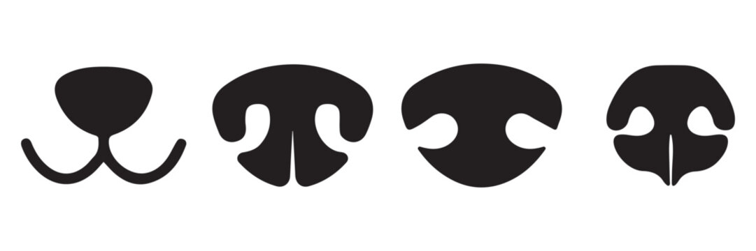 Premium Dog Nose Silhouette Icon Vector for Pet Care Brand, Veterinary Clinic Logo and Animal Product
 Design