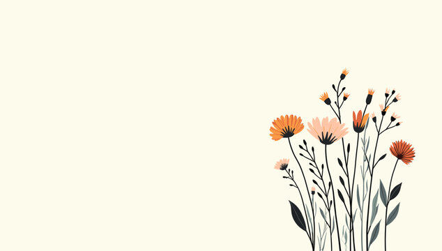 A clean, neutral beige background evokes feelings of calm and simplicity. Ideal for use in web design, presentations, or as a subtle backdrop for grap