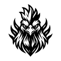 Stylized Rooster Head Mascot Illustration © CllifforD