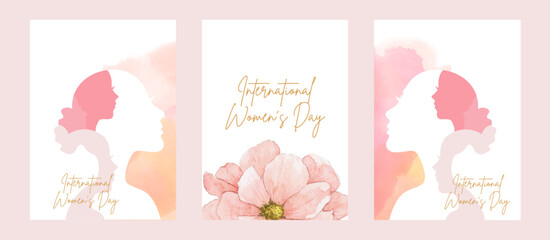 illustration of Happy International Women's Day 8th March greetings background  © Umi