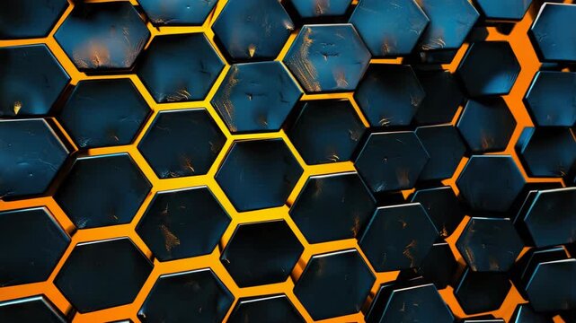 Stunning 3D rendering of honeycomb with vibrant colors and intricate details. Perfect for advertisements, graphic design projects or wall art prints.