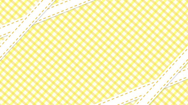 Cute checkered simple background and ribbon frame