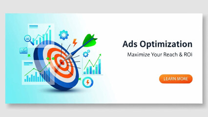 Target with Arrow and Graphs for Ads. © Siti