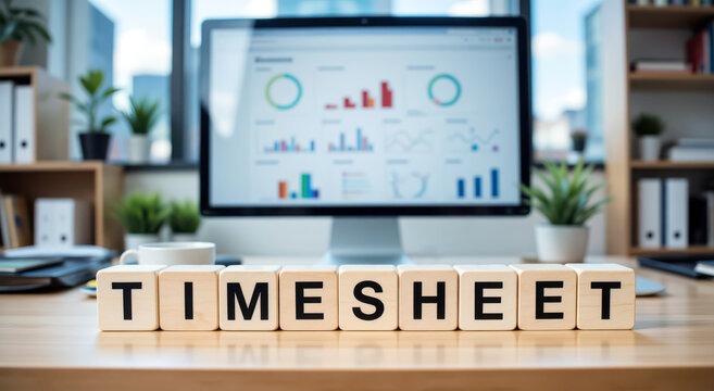 Timesheet time tracking for payroll and billing with logged work hours, supporting employee attendance, overtime approval and project costing for accounting teams and service invoices