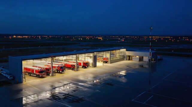 Fire truck at the airport.