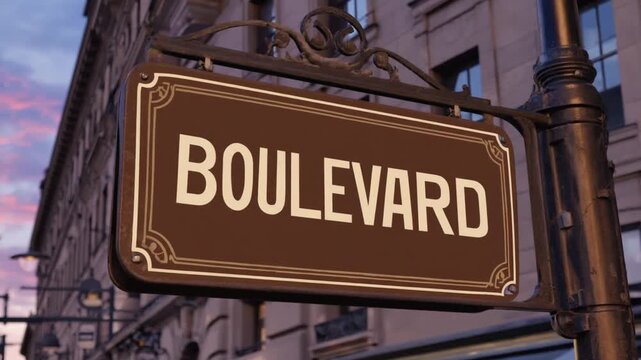 "Boulevard" sign.