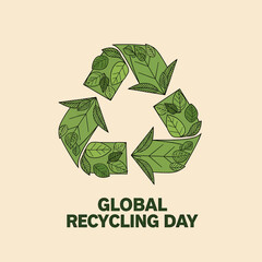 Obraz premium Celebrating global recycling day with eco friendly practices and sustainability