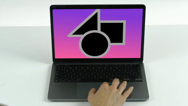 Laptop 45 Zoom In &ndash; Modern Notebook Screen Presentation, Animated Desktop Display, Website and App UI UX Interface Showcase, Professional Digital Device Template