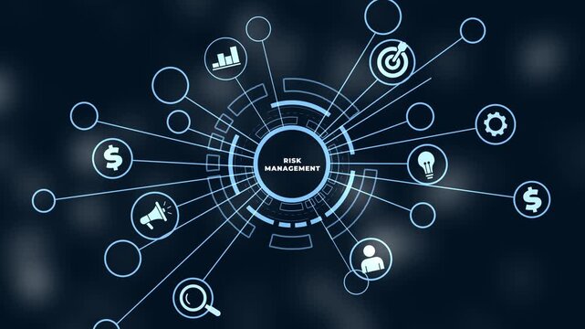 Risk Management and Assessment for Business Investment Concept. Business, Technology, Internet and network concept.