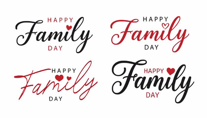 Happy Family Day celebration with heart symbols and typography FGFGF © dale