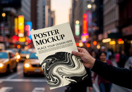 Flyer Leaflet Outdoor Perspective Mockup