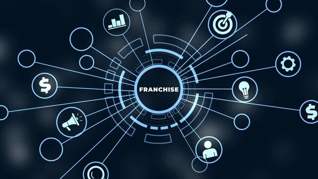 Franchise concept. Business, Technology, Internet and network concept.